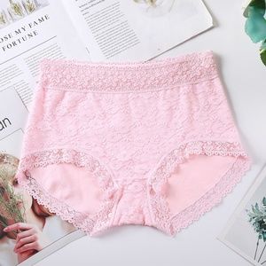 L  26" to 36" Pink Lace Panties. High Waist lace panties